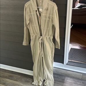 NWT! Free People Khaki Utility Jumpsuit